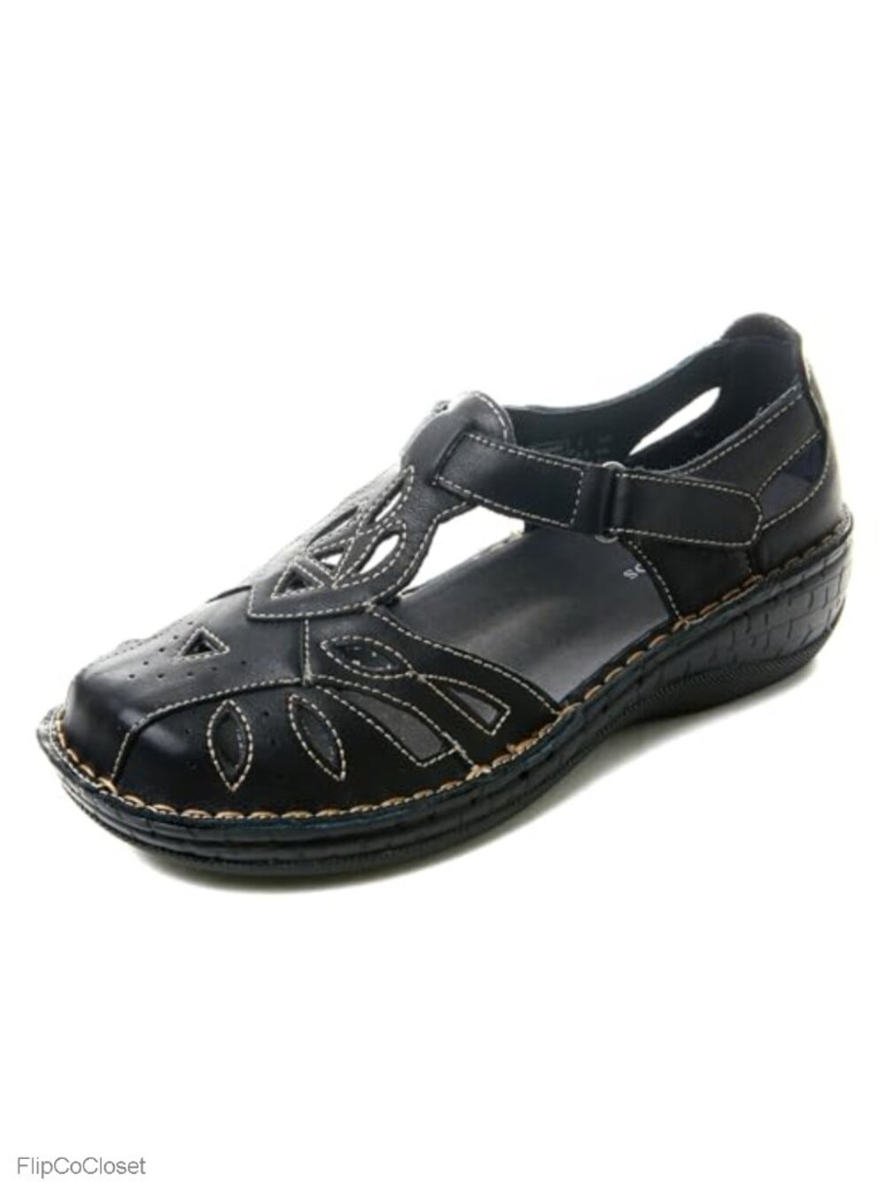 Women's Closed Toe Casual Walking Sandals Comfort Mary Jane Flats